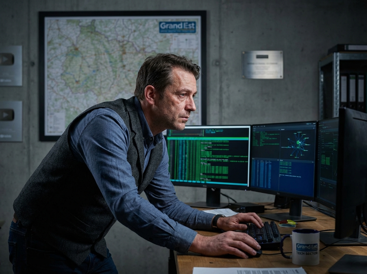 Analyste en sécurité informatique surveillant des écrans