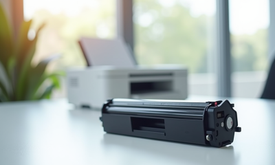 Cartouche de toner Brother BTTN2420 sur bureau moderne