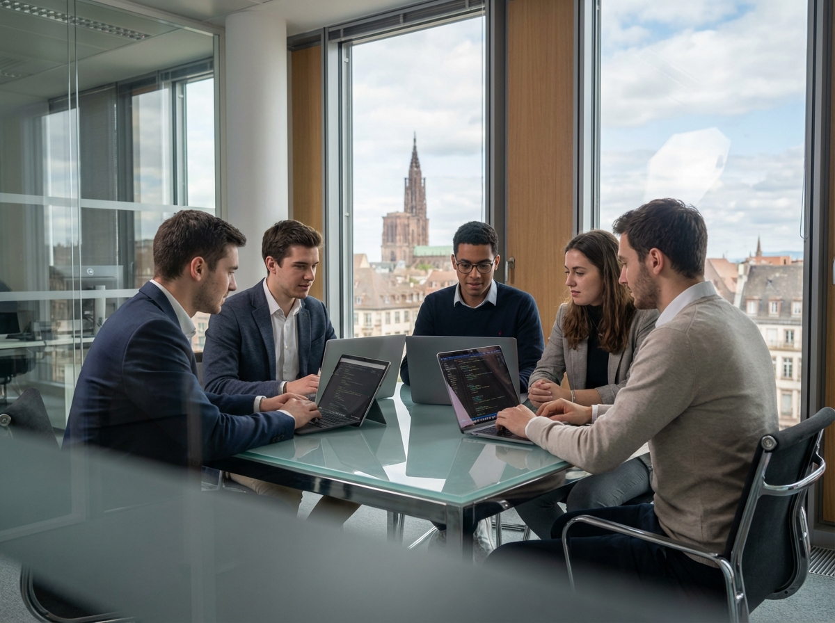 Groupe de professionnels de la cybersécurité à Strasbourg